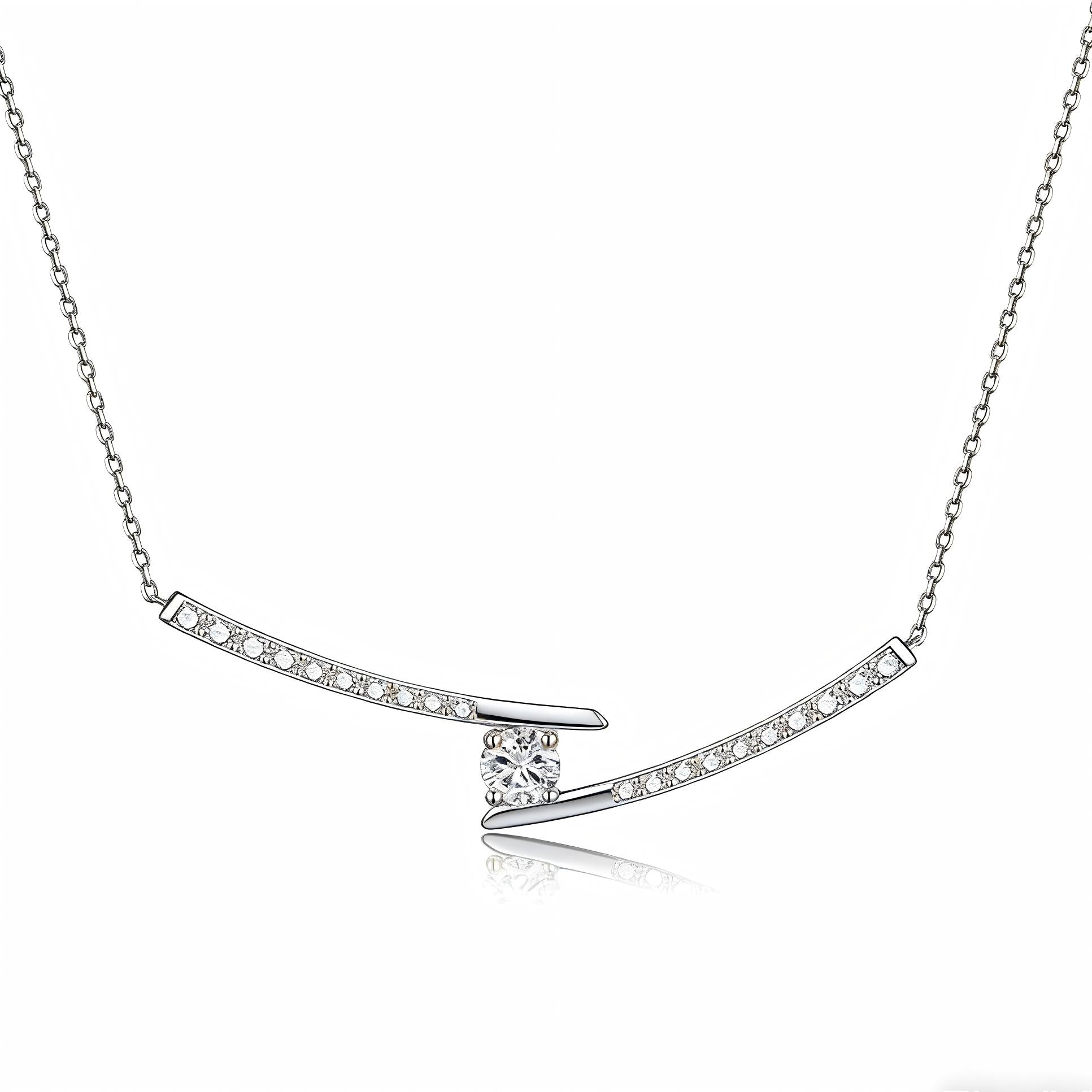 Smile Cultured Diamond Necklace, 0.50 ct