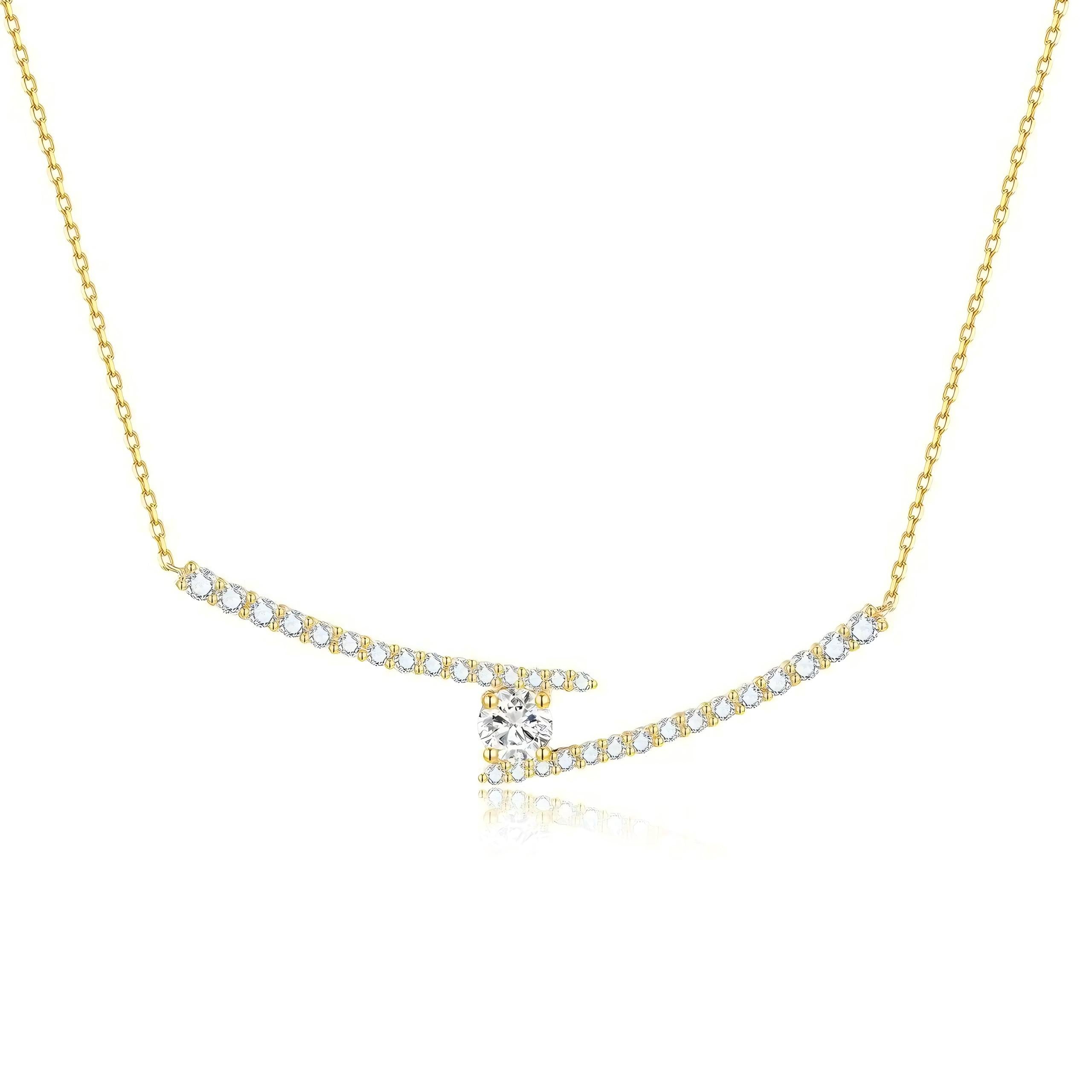 Smile Cultured Diamond Necklace, 0.50 ct