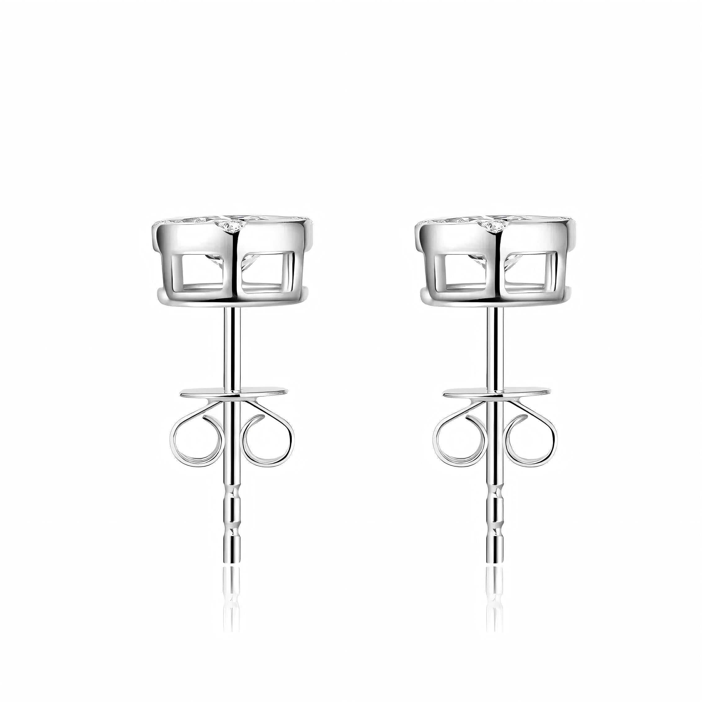 Bubble Cluster Cultured Diamond Stud Earrings, 0.50 ct